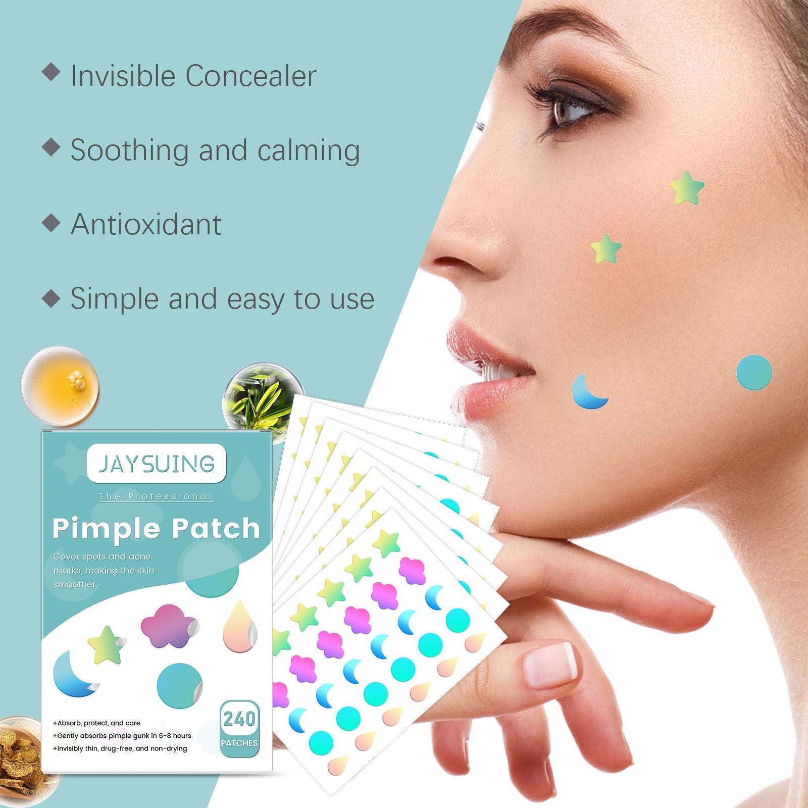 Color Hidden Pimples Cover Acne Pimples Facial Care Invisible Pimples - Korvel