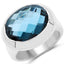 10.25 Carat London Blue Topaz Sterling Silver Ring
