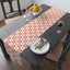 Charming Red & White Paws Table Runner - Cotton & Polyester Options - Korvel