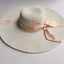 Brim Full Cover Face Hat with Elegant Ribbon Decoration