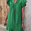 Robe Mini Élégante à Manches Courtes Volantes
