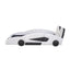 Twin Size Race Car Platform Bed with Wheels - White