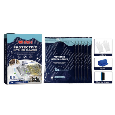 Kitchen Cleaning Detergent Powder, Stove Hood Kitchen Utensils Heavy Oil Cleaning Decontamination Detergent - Korvel