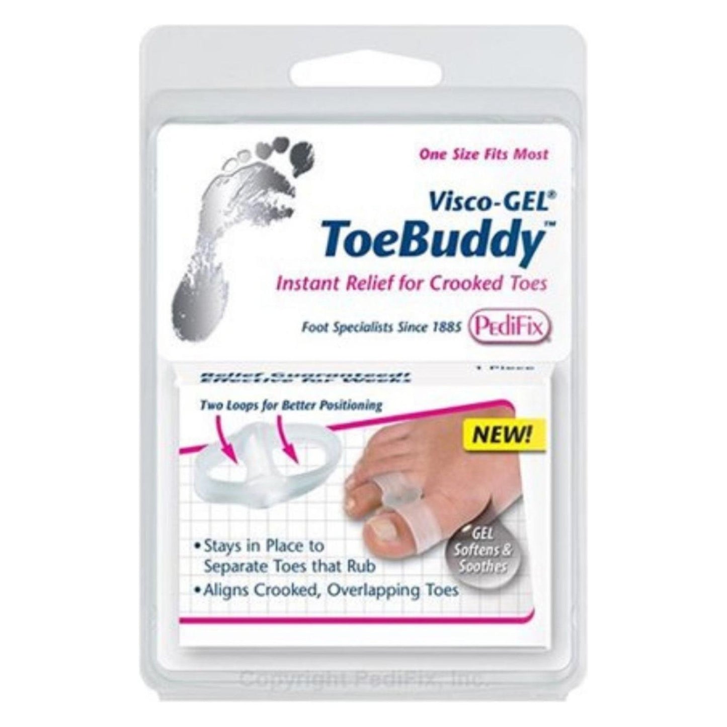 PediFix Visco-Gel Soft Toe Buddy - 1 Pair