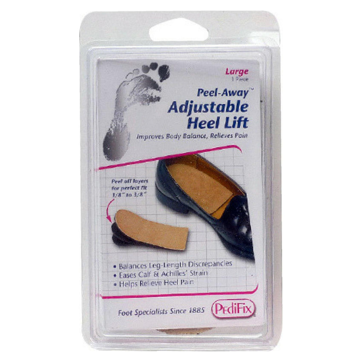 PediFix Peel Away Adjustable Heel Lift - Large