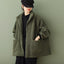 Manteau enveloppant en lambswool décontracté grande taille pour femmes