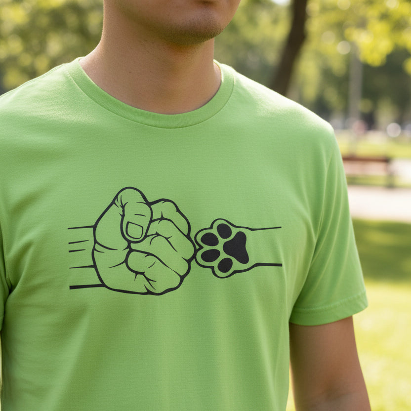 Camiseta Unisex de Algodón Pesado Fist Bump