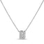 10K White Gold Diamond Accent 'A' Initial Bubble Pendant Necklace