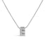 10K White Gold Diamond Accent 'A' Initial Bubble Pendant Necklace