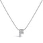 10K White Gold Diamond Accent 'A' Initial Bubble Pendant Necklace