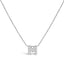 10K White Gold Diamond Accent 'A' Initial Bubble Pendant Necklace