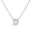 10K White Gold Diamond Accent 'A' Initial Bubble Pendant Necklace