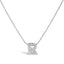 10K White Gold Diamond Accent 'A' Initial Bubble Pendant Necklace