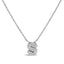10K White Gold Diamond Accent 'A' Initial Bubble Pendant Necklace