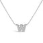 10K White Gold Diamond Accent 'A' Initial Bubble Pendant Necklace