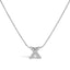 10K White Gold Diamond Accent 'A' Initial Bubble Pendant Necklace