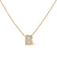 10K White Gold Diamond Accent 'A' Initial Bubble Pendant Necklace