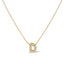 10K White Gold Diamond Accent 'A' Initial Bubble Pendant Necklace
