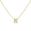 10K White Gold Diamond Accent 'A' Initial Bubble Pendant Necklace