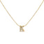 10K White Gold Diamond Accent 'A' Initial Bubble Pendant Necklace