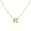 10K White Gold Diamond Accent 'A' Initial Bubble Pendant Necklace