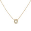 10K White Gold Diamond Accent 'A' Initial Bubble Pendant Necklace