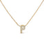 10K White Gold Diamond Accent 'A' Initial Bubble Pendant Necklace