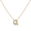 10K White Gold Diamond Accent 'A' Initial Bubble Pendant Necklace