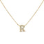 10K White Gold Diamond Accent 'A' Initial Bubble Pendant Necklace