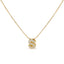 10K White Gold Diamond Accent 'A' Initial Bubble Pendant Necklace