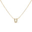 10K White Gold Diamond Accent 'A' Initial Bubble Pendant Necklace