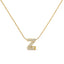 10K White Gold Diamond Accent 'A' Initial Bubble Pendant Necklace