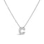 10K White Gold Diamond Accent 'A' Initial Bubble Pendant Necklace