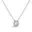 10K White Gold Diamond Accent 'A' Initial Bubble Pendant Necklace