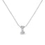 10K White Gold Diamond Accent 'A' Initial Bubble Pendant Necklace