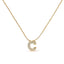 10K White Gold Diamond Accent 'A' Initial Bubble Pendant Necklace