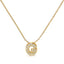 10K White Gold Diamond Accent 'A' Initial Bubble Pendant Necklace