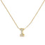 10K White Gold Diamond Accent 'A' Initial Bubble Pendant Necklace