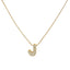 10K White Gold Diamond Accent 'A' Initial Bubble Pendant Necklace