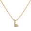 10K White Gold Diamond Accent 'A' Initial Bubble Pendant Necklace