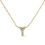 10K White Gold Diamond Accent 'A' Initial Bubble Pendant Necklace