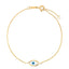 Pulsera de Ojo Maligno de Madreperla en Oro Amarillo de 14k