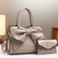 Sac seau à nœud en imprimé crocodile - Cuir verni brillant