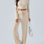 Round Neck Long Sleeve Top and Pants Set