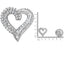 Collar con colgante de corazón abierto de diamante en plata esterlina .925