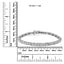 Bracelet de tennis en diamant Miracle-Set en argent sterling .925 - Taille 7,25"