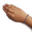 Pulsera de Tenis de Acero Inoxidable de Plata .925 con Amatista y Diamantes - 7.25"
