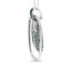 Collar de colgante de plata esterlina .925 con esmalte verde y diamantes y piedras preciosas