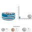 Anillo de banda ancha de diamante con esmalte turquesa de plata esterlina .925