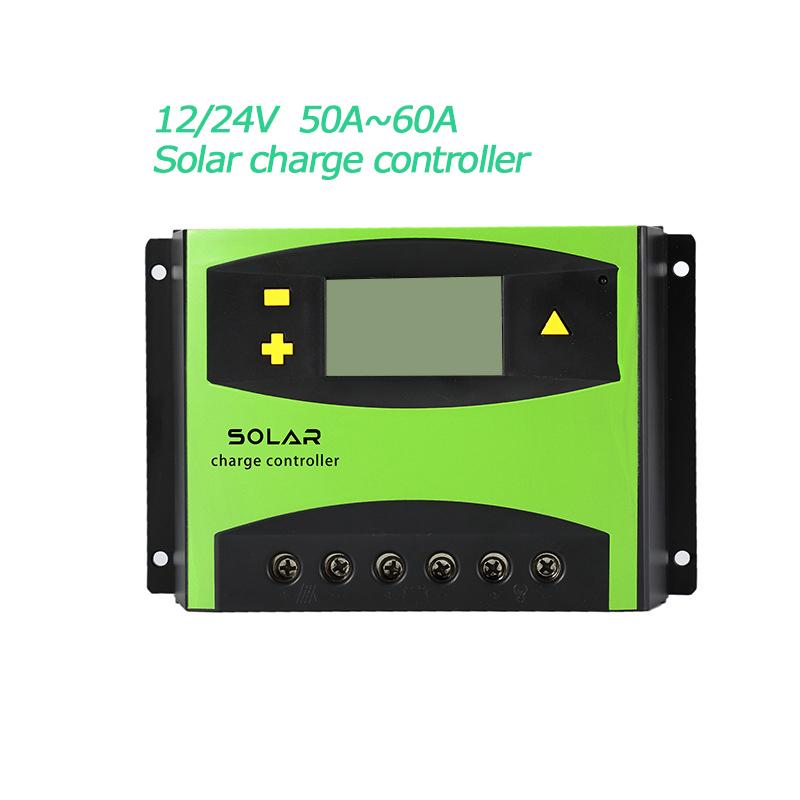 12V 24V 60A 50A 40A 30A  Solar Controller with LCD Function Dual USB 5VDC Output Solar Panel Battery Charge Regulator - Korvel